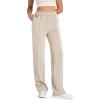 imageG4Free Smoofit Modal Soft Women Wide Leg Sweatpants Yoga Pants Casual Lounge Trousers ShortPetiteRegularTallExtral TallLight Khaki