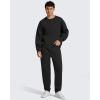imageG4Free Flurrylux Men Fleece Lined Sweatpants Drawstring Cotton Warm Straight Leg Casual Track Pants with PocketsBlack