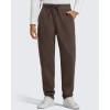 imageG4Free Flurrylux Men Fleece Lined Sweatpants Drawstring Cotton Warm Straight Leg Casual Track Pants with PocketsTerracotta Brown
