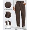imageG4Free Flurrylux Men Fleece Lined Sweatpants Drawstring Cotton Warm Straight Leg Casual Track Pants with PocketsTerracotta Brown