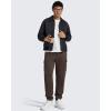 imageG4Free Flurrylux Mens Sweatpants Cargo Fleece Lined Cotton Warm Drawstring Pants with 4 PocketsTerracotta Brown