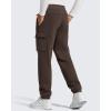 imageG4Free Flurrylux Mens Sweatpants Cargo Fleece Lined Cotton Warm Drawstring Pants with 4 PocketsTerracotta Brown