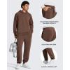 imageG4Free Mens Smoofit Fleece Lined Joggers Pants Winter Thermal Sweatpants Warm Casual Lounge Drawstring with PocketsCoffee Brown