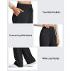 imageG4Free Smoofit Fleece Lined Wide Leg Sweatpants for Women Drawstring Thermal Casual Pants with PocketsBlack