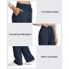 imageG4Free Smoofit Fleece Lined Wide Leg Sweatpants for Women Drawstring Thermal Casual Pants with PocketsDark Navy