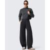 imageG4Free Smoofit Fleece Lined Womens Baggy Barrel Sweatpants Wide Leg Casual Pants with PocketsBlack