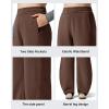 imageG4Free Smoofit Fleece Lined Womens Baggy Barrel Sweatpants Wide Leg Casual Pants with PocketsCoffee Brown