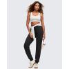 imageG4Free Smoofit Modal Soft Womens Joggers Inner Drawstring Sweatpants Casual Pants with Pockets Cinch BottomBlack