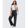 imageG4Free Smoofit Modal Soft Womens Wide Leg Sweatpants High Waisted Drawstring Side Slit Casual Pants 25quot27quot29quot31quot33quotBlack
