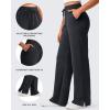 imageG4Free Smoofit Modal Soft Womens Wide Leg Sweatpants High Waisted Drawstring Side Slit Casual Pants 25quot27quot29quot31quot33quotBlack