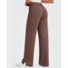 imageG4Free Smoofit Modal Soft Womens Wide Leg Sweatpants High Waisted Drawstring Side Slit Casual Pants 25quot27quot29quot31quot33quotCoffee Brown