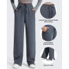 imageG4Free Smoofit Modal Soft Womens Wide Leg Sweatpants High Waisted Drawstring Side Slit Casual Pants 25quot27quot29quot31quot33quotDark Heather