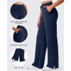 imageG4Free Smoofit Modal Soft Womens Wide Leg Sweatpants High Waisted Drawstring Side Slit Casual Pants 25quot27quot29quot31quot33quotDark Navy