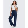 imageG4Free Smoofit Modal Soft Womens Wide Leg Sweatpants High Waisted Drawstring Side Slit Casual Pants 25quot27quot29quot31quot33quotDark Navy