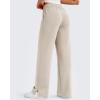 imageG4Free Smoofit Modal Soft Womens Wide Leg Sweatpants High Waisted Drawstring Side Slit Casual Pants 25quot27quot29quot31quot33quotLight Khaki