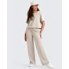 imageG4Free Smoofit Modal Soft Womens Wide Leg Sweatpants High Waisted Drawstring Side Slit Casual Pants 25quot27quot29quot31quot33quotLight Khaki