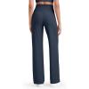 imageG4Free Womnes Ribbed Knit Wide Leg Pants with Pockets Lightweight Stretchy Yoga Pants Casual LoungeDark Navy