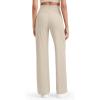 imageG4Free Womnes Ribbed Knit Wide Leg Pants with Pockets Lightweight Stretchy Yoga Pants Casual LoungeLight Khaki