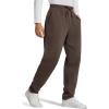 imageG4Free Flurrylux Men Fleece Lined Sweatpants Drawstring Cotton Warm Straight Leg Casual Track Pants with PocketsTerracotta Brown