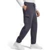 imageG4Free Flurrylux Mens Sweatpants Cargo Fleece Lined Cotton Warm Drawstring Pants with 4 PocketsDark Gray