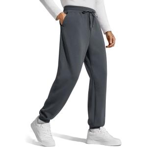 imageG4Free Mens Smoofit Fleece Lined Joggers Pants Winter Thermal Sweatpants Warm Casual Lounge Drawstring with PocketsDark Gray
