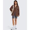 imageG4Free Smoofit Modal Soft Womens Zip Up Long Jackets Cinch Waist Casual Sweatshirts with PocketsCoffee Brown