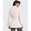 imageG4Free Smoofit Modal Soft Womens Zip Up Long Jackets Cinch Waist Casual Sweatshirts with PocketsIvory