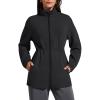 imageG4Free Smoofit Modal Soft Womens Zip Up Long Jackets Cinch Waist Casual Sweatshirts with PocketsBlack