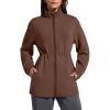 imageG4Free Smoofit Modal Soft Womens Zip Up Long Jackets Cinch Waist Casual Sweatshirts with PocketsCoffee Brown