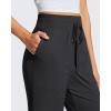 imageG4Free Breezeline Womens Flare Leggings with Pockets High Waist Drawstring Casual Pants OutdoorBlack