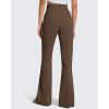 imageG4Free Breezeline Womens Flare Leggings with Pockets High Waist Drawstring Casual Pants OutdoorLava Cake