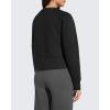 imageG4Free Flurrylux Womens Cropped Crewneck Sweatshirts Fleece Lined Loose Fit Pullover Fall Clothes Casual TopsBlack