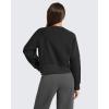 imageG4Free Flurrylux Womens Cropped Crewneck Sweatshirts Fleece Lined Loose Fit Pullover Fall Clothes Casual TopsBlack
