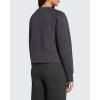 imageG4Free Flurrylux Womens Cropped Crewneck Sweatshirts Fleece Lined Loose Fit Pullover Fall Clothes Casual TopsDark Gray