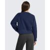 imageG4Free Flurrylux Womens Cropped Crewneck Sweatshirts Fleece Lined Loose Fit Pullover Fall Clothes Casual TopsRoyal Blue