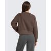 imageG4Free Flurrylux Womens Cropped Crewneck Sweatshirts Fleece Lined Loose Fit Pullover Fall Clothes Casual TopsTerracotta Brown