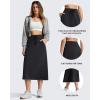 imageG4Free Smoofit Midi Skirts for Women Modal Soft Drawstring Aline Maxi Skirt Long Casual Fall with 2 Pockets 2026Black