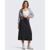 imageG4Free Smoofit Midi Skirts for Women Modal Soft Drawstring Aline Maxi Skirt Long Casual Fall with 2 Pockets 2026Black