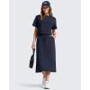 imageG4Free Smoofit Midi Skirts for Women Modal Soft Drawstring Aline Maxi Skirt Long Casual Fall with 2 Pockets 2026Dark Navy
