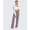 imageG4Free Smoofit Modal Soft Women Wide Leg Sweatpants Yoga Pants Casual Lounge Trousers ShortPetiteRegularTallExtral TallTaupe1