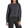 imageG4Free Flurrylux Womens Cropped Crewneck Sweatshirts Fleece Lined Loose Fit Pullover Fall Clothes Casual TopsDark Gray