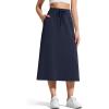 imageG4Free Smoofit Midi Skirts for Women Modal Soft Drawstring Aline Maxi Skirt Long Casual Fall with 2 Pockets 2026Dark Navy