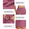 imageG4Free Athletic Shorts for Women Lightweight Running Shorts Inner Linner with PocketsDark Burgundy