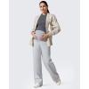 imageG4Free Flurrylux Fleece Lined Maternity Wide Leg Pants Cotton Over The Belly Pregnancy SweatpantsLight Heather