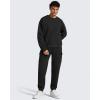 imageG4Free Flurrylux Mens Fleece Lined Joggers Cargo Pants Cotton Warm Drawstring Sweatpants with 4 PocketsBlack