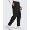 imageG4Free Flurrylux Mens Fleece Lined Joggers Cargo Pants Cotton Warm Drawstring Sweatpants with 4 PocketsBlack