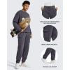 imageG4Free Flurrylux Mens Fleece Lined Joggers Cargo Pants Cotton Warm Drawstring Sweatpants with 4 PocketsDark Gray