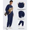 imageG4Free Flurrylux Mens Fleece Lined Joggers Cargo Pants Cotton Warm Drawstring Sweatpants with 4 PocketsRoyal Blue