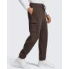 imageG4Free Flurrylux Mens Fleece Lined Joggers Cargo Pants Cotton Warm Drawstring Sweatpants with 4 PocketsTerracotta Brown
