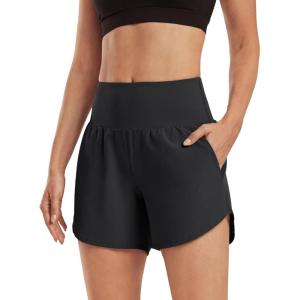 imageG4Free Athletic Shorts for Women Lightweight Running Shorts Inner Linner with PocketsBlack
